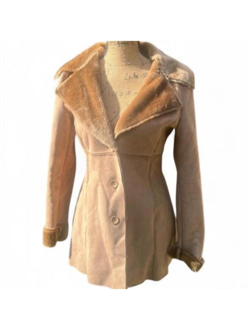 Vintage rare Y2K bebe faux shearling coat
